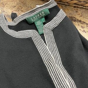 Lauren Ralph Lauren Women’s Top 100% Cotton Black 3/4 Sleeve 1XL Great Condition